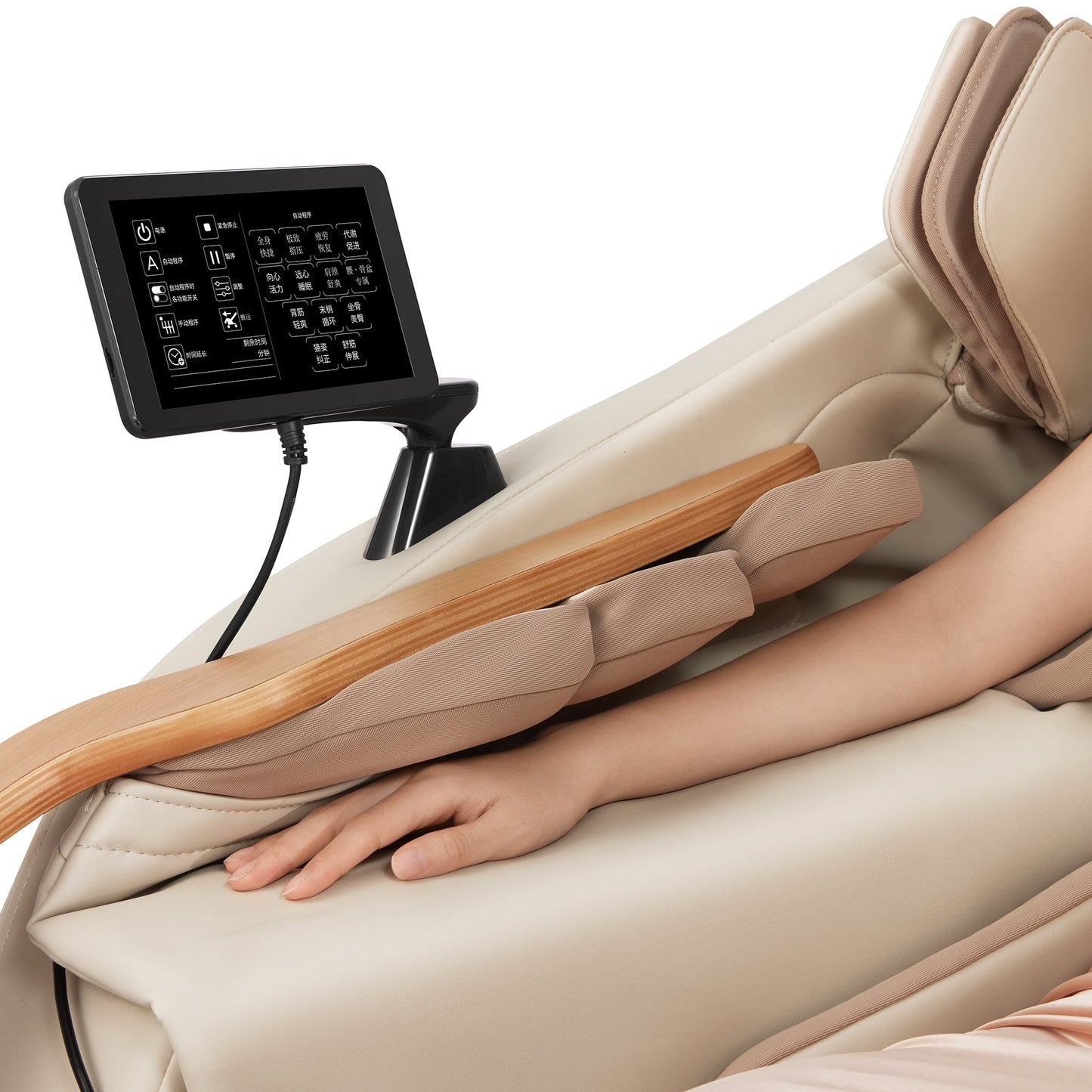 D.Core 2 Hergestellt in Japan Ultra Premium Massage Stuhl mit Oak Side Panels