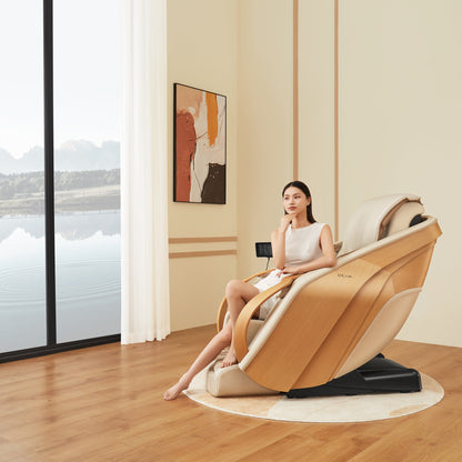 D.Core 2 Hergestellt in Japan Ultra Premium Massage Stuhl mit Oak Side Panels
