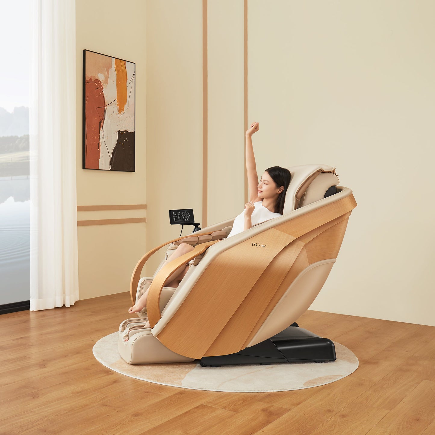 D.Core 2 Hergestellt in Japan Ultra Premium Massage Stuhl mit Oak Side Panels
